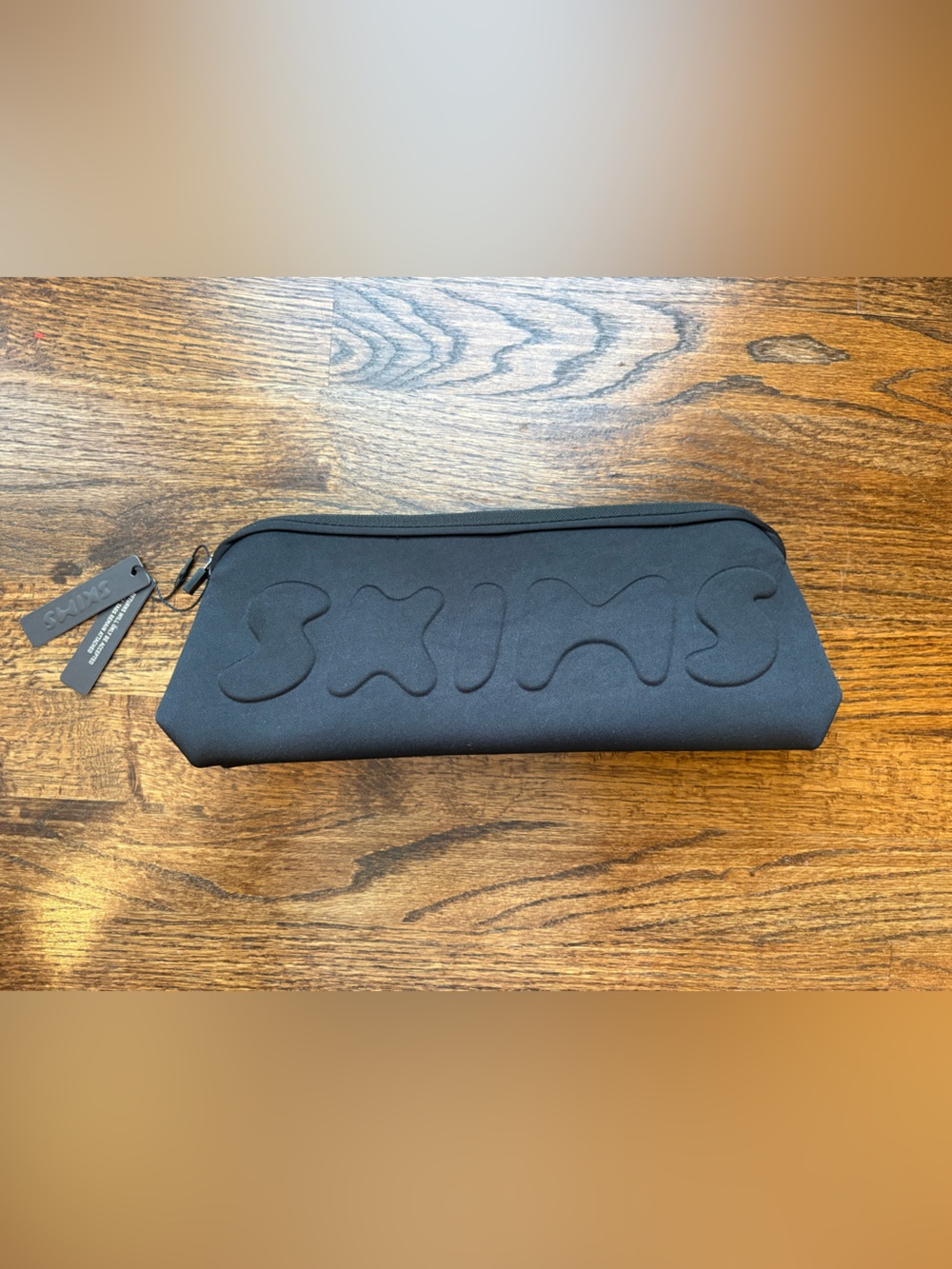 SKIMS black neoprene cosmetic bag NEW